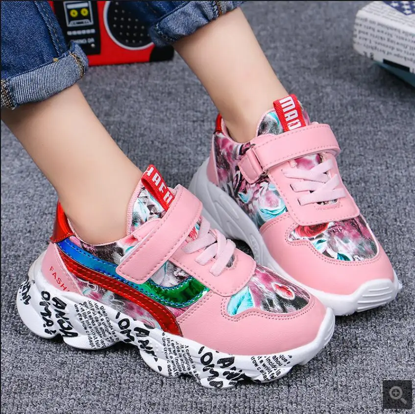 Стиль мальчиков девочек дышащая повседневная детская обувь Детские кроссовки обувь
