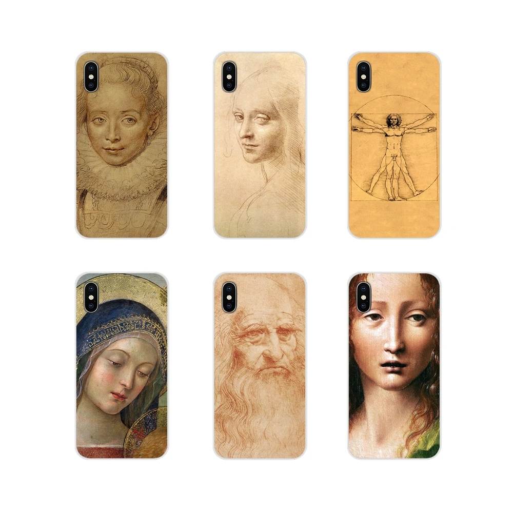 For Samsung Galaxy J1 J2 J3 J4 J5 J6 J7 J8 Plus 2018 Prime 2015 2016 2017 Transparent Clear TPU Case Italy leonardo da vinci art | Мобильные