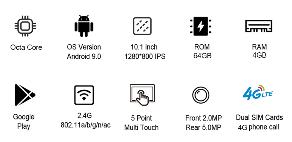 10.1 Inch Octa Core Tablet - 3G Network, 4GB/64GB, Mi Pad 5 Pro, Android 9.0, Phone Call, GPS, WiFi, Bluetooth Tablet Description Image.This Product Can Be Found With The Tag Names Computer Office, Network tablet pc, Tablets