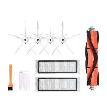 

4 Side Brush + 1 Roller Brush + 2 Filter Net for Xiaomi S6 S5 E35 E2 Robot Vacuum Cleaner Replacement Parts Accessories