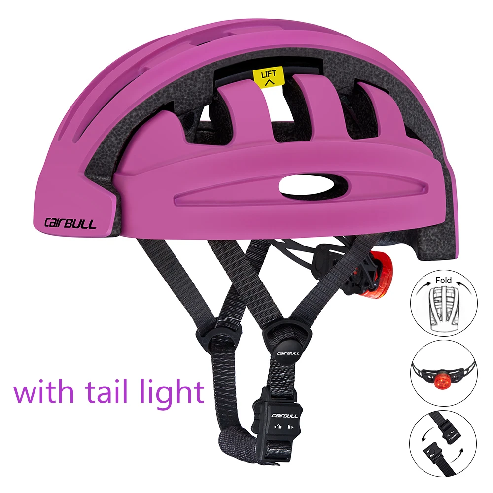 NEW Outdoor Sports Folding Cycling Helmet Men Women Bicycle Helmet with Taillight Ultralight Mountain Road Bike Riding Helmets