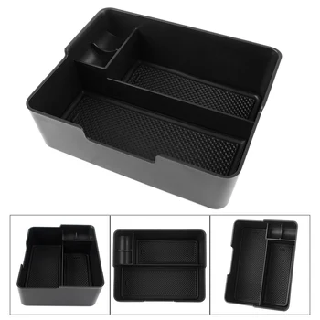 

Auto Car Center Console Tray Organizer w/ Coin and Sunglasses Holder For Tesla Model 3