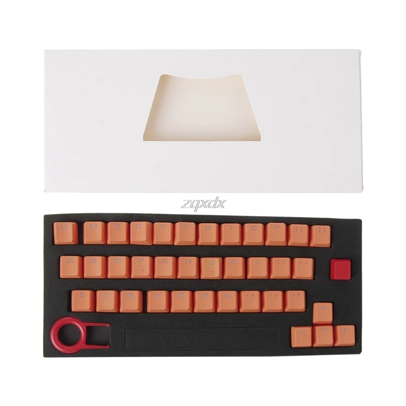 1 PBT 37 ключей двойной выстрел просвечивающие с подсветкой колпачки для механической клавиатуры AXYF - Цвет: 1