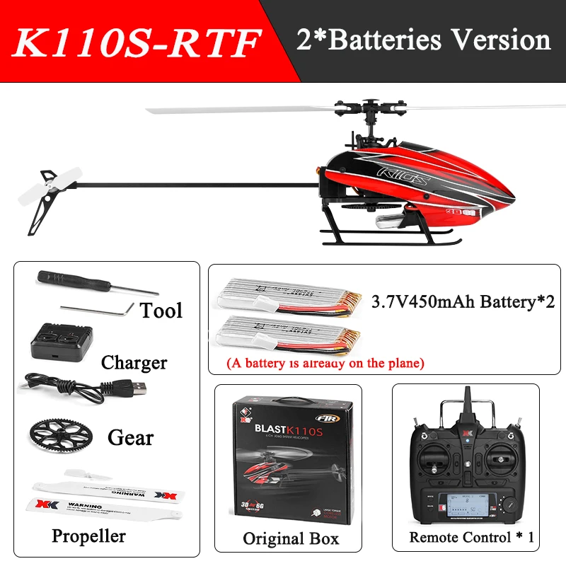 RC Helicopters cheap Wltoys XK K110s RC Helicopter BNF 2.4G 6CH 3D 6G System Brushless Motor RC Quadcopter Remote Control Helicopter Aircraft Drone mini helicopter RC Helicopters