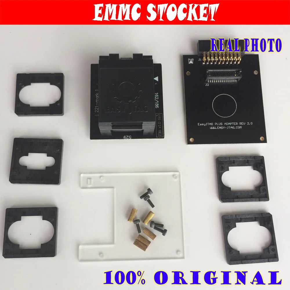 Новый оригинальный легкий JTAG eMMc гнездо адаптера (EMMC 153/169/162/186/221/529) для плюс