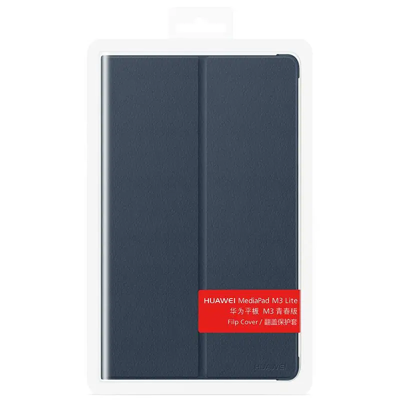 Кожаный флип-чехол huawei Mediapad M3 Lite 8," с функцией сна/пробуждения, полностью защищающий чехол для планшета - Цвет: Blue