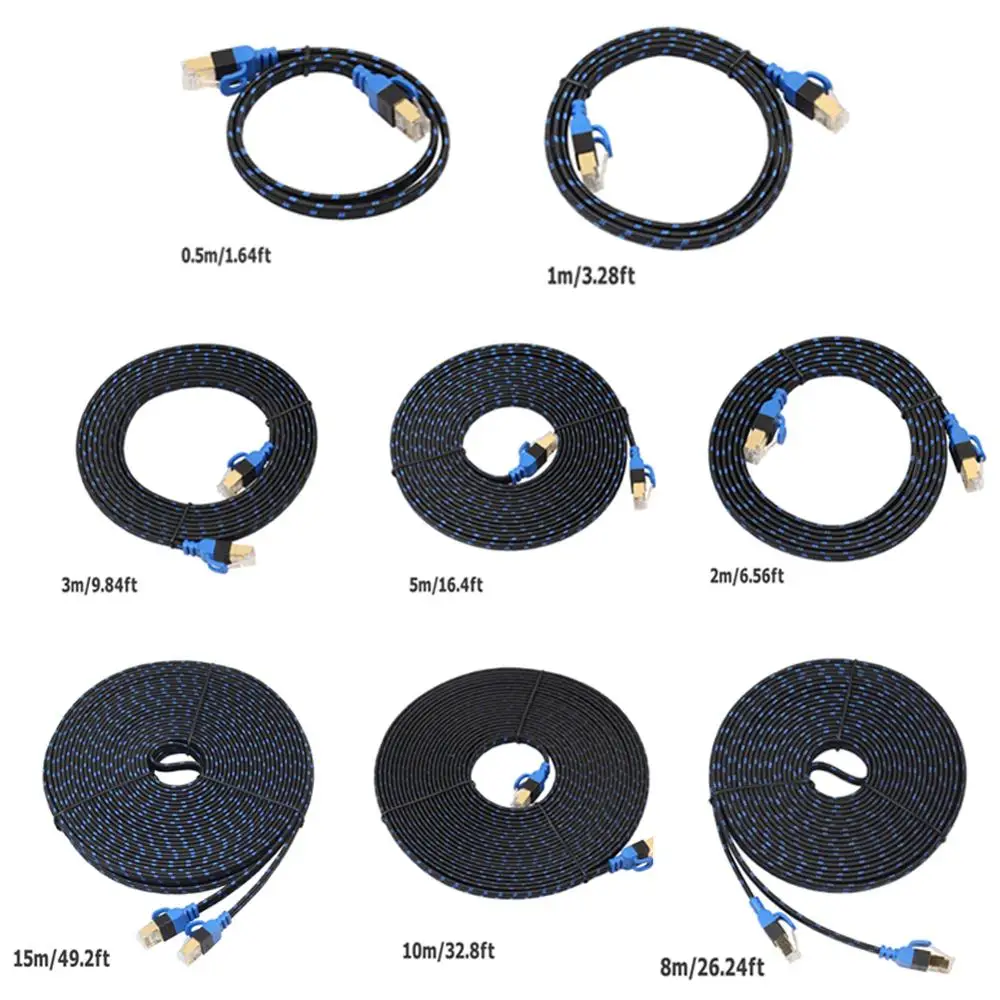 Двойной интерфейс Позолоченный разъем Ethernet кабель J45 CAT 7 CAT7 Интернет LAN патч сеть