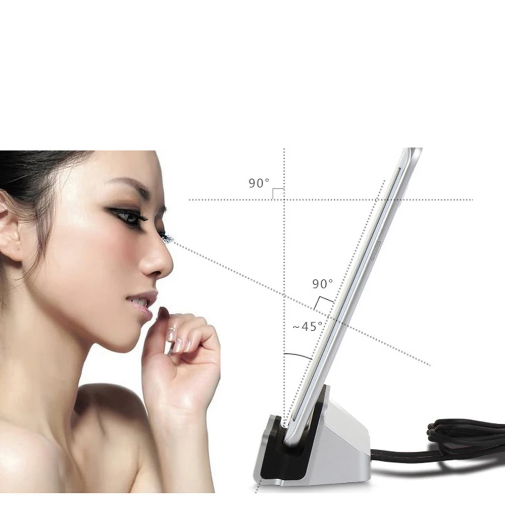 Micro Type C USB Cable Data Stand Holder Phone Charger Dock USB Cradle Charging Base Dock Station For iPhone Android