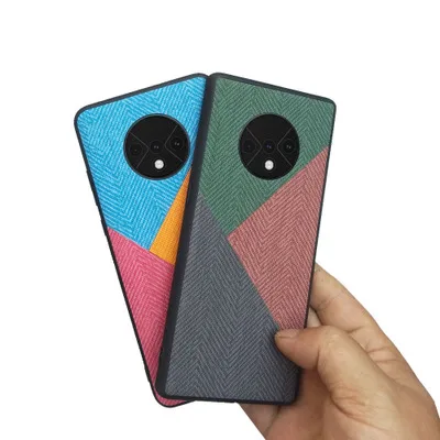 For OnePlus 7T Pro Case Soft TPU edge+Hard Cloth texture Fashion protective Back Cover for one plus 7t oneplus7t 1+7t |