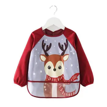 

Long-sleeved Apron Bib Baby Eva Soft Waterproof Imebaby Children Eating Cartoon Anti-wear Anti-dirty Clothes