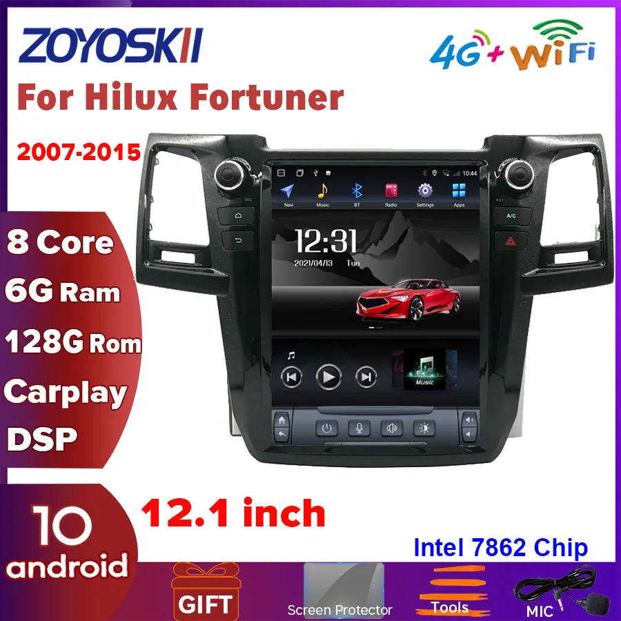 ZOYOSKII Android 12 1 &quotвертикальный экран Tesla автомобильное радио GPS навигатор плеер для