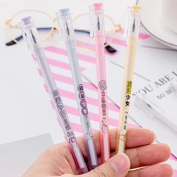 

Ellen Brook 1 Pcs Beautiful Cartoon Chinese Character Girl Neutral Gel Pen Fresh Writing Office School Supplies Stationery Gift