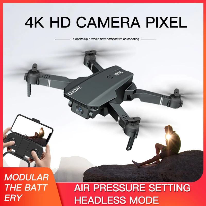 

S107 RC Drone Photograp UAV 720P/4K Profesional Quadrocopter Fixed-Height Folding Unmanned Aerial Vehicle Aerial Quadcopter Toys