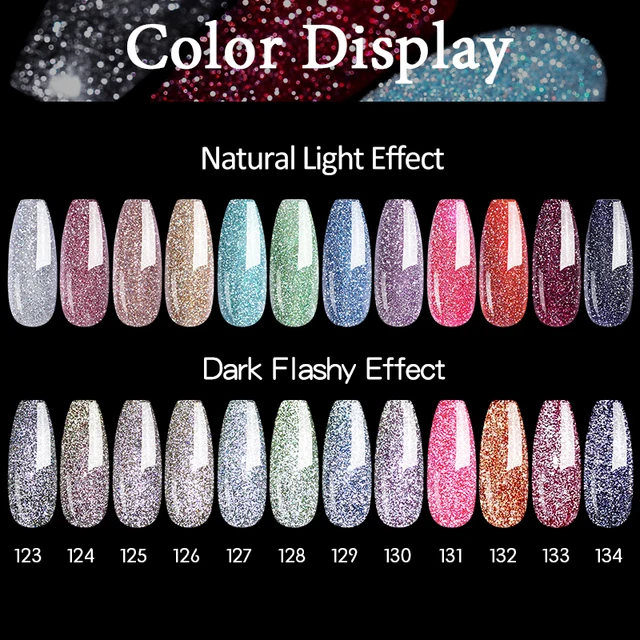 UR SUGAR 7.5ml Reflective Glitter Gel Nail Polish Manicure Nail Art Semi Permanent UV LED Lamp Nail Varnishes 2
