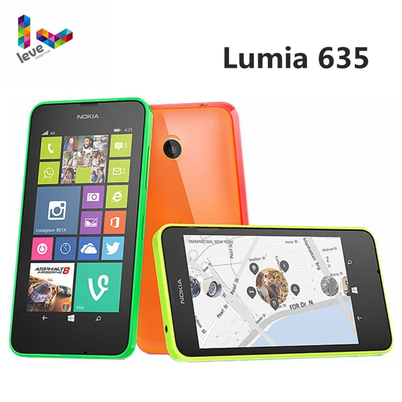 Original Nokia Lumia 635 4G LTE Unlock Cell Phone Windows OS 4.5\ Original Nokia Lumia 635 4G LTE Unlock Cell Phone Windows OS 4.5\