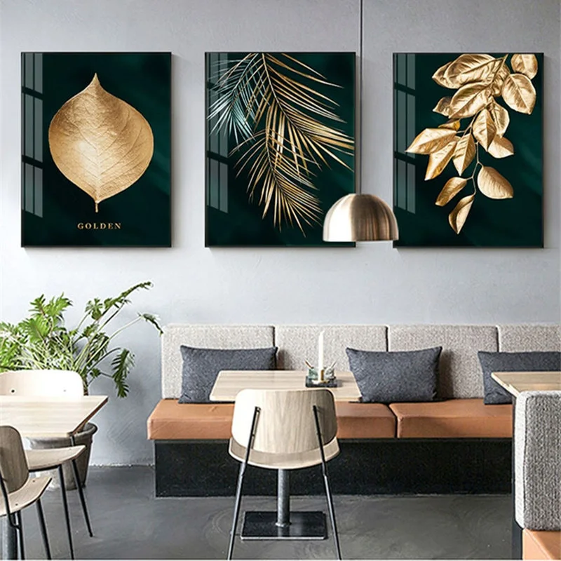 Nordic Modern Luxury Canvas Painting Leaf Plant Picture 3