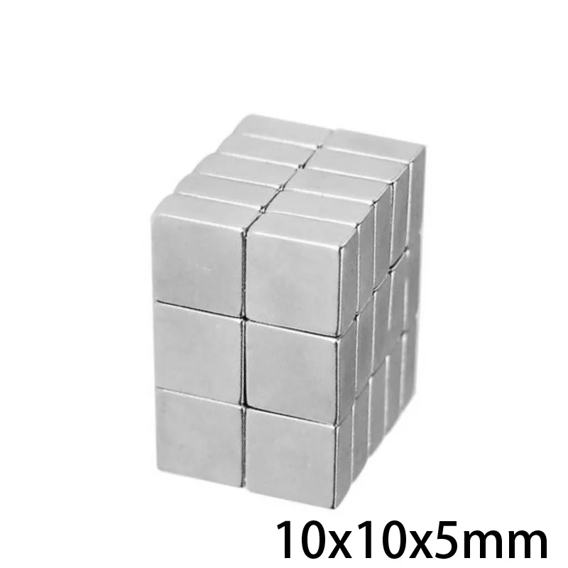 50/100/200/300pcs 10x10x5 мм редкоземельный магнит неодимовый магнит 10*10*5 мм мощный магнитный съемник для жестких бирок для электронного отслеживания товара магниты 10x10x5 мм блок 10*10 мм
