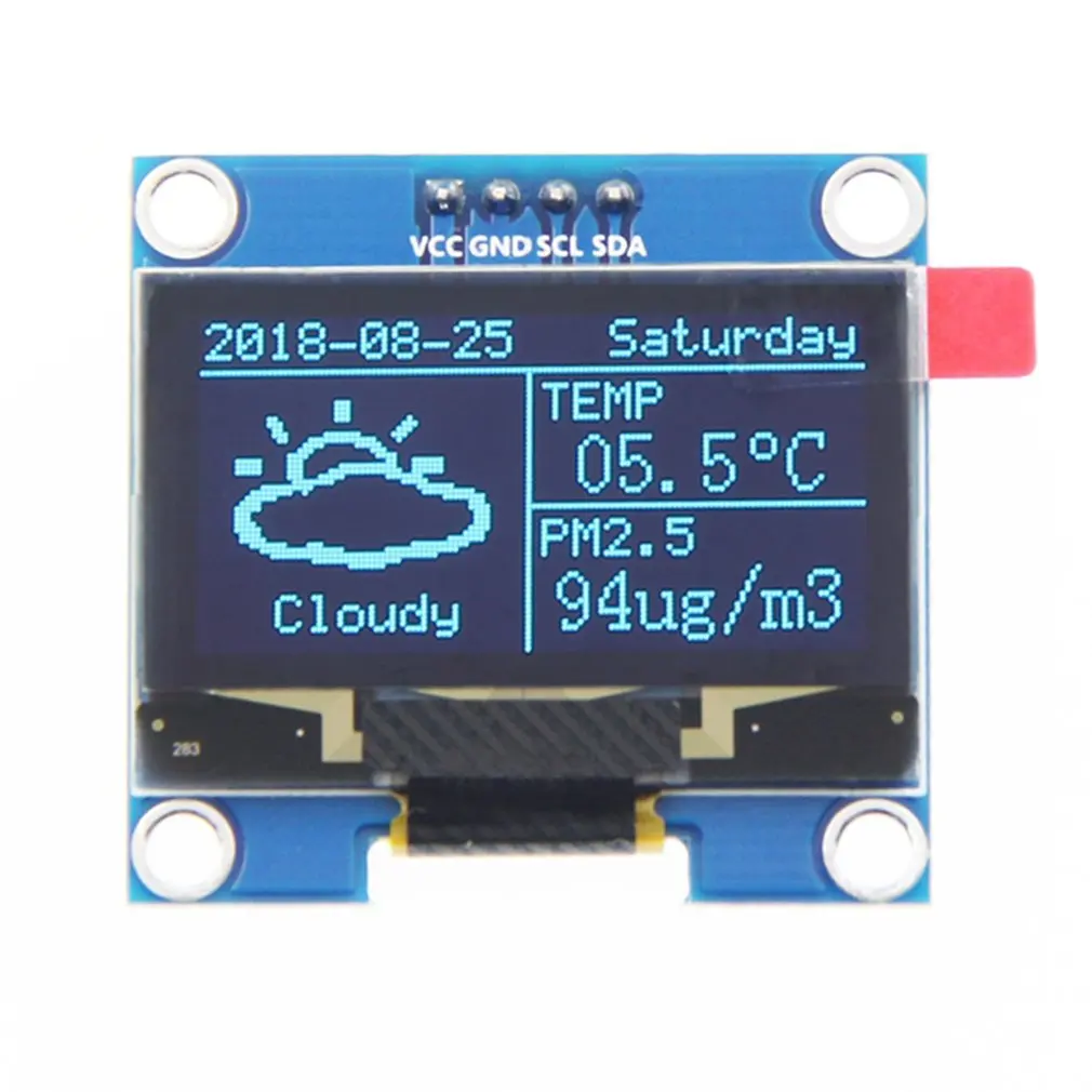 

1PCS 4PIN 1.3" OLED module white/blue color 128X64 1.3 inch OLED LCD LED Display Module 1.3" IIC I2C Communicate