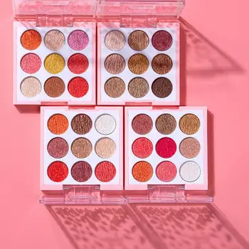 

9 Colors Eyeshadow Palette Mashed Potatoes Texture Pearlescent Glitter Waterproof Pigment Shimmer Cosmetics Makeup Powder TSLM1