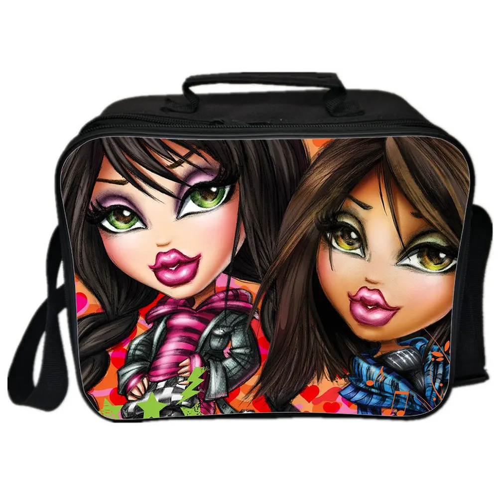 Bratz Backpack Picnic Bag Camping Shoulder Bag Handbags Portable Insulated Canvas Picnic Lunch Bags For Women