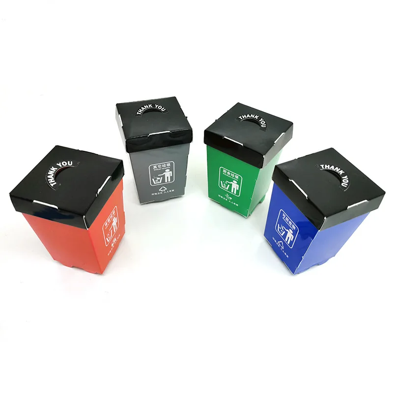 

Douyin Hot Selling Paper Garbage Can Toy Early Education Compartmental Toy Paper Children Handmade DIY Tabletop Game