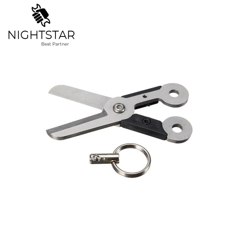 Edc Gear Mini Spring Cutter Outdoor Scissor Gadget Pocket Keychain Survival