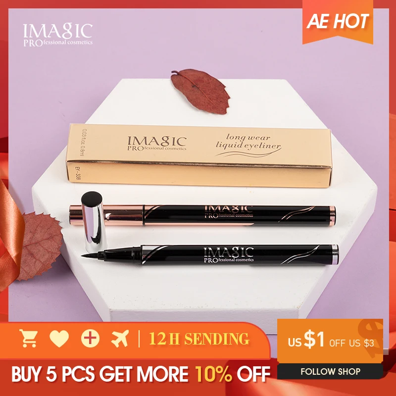 

IMAGIC 2020 Newest Dry Fast Eyes Makeup Pencil Wholesale Waterproof Black Liquid Eyeliner Matte And Shine Pigment