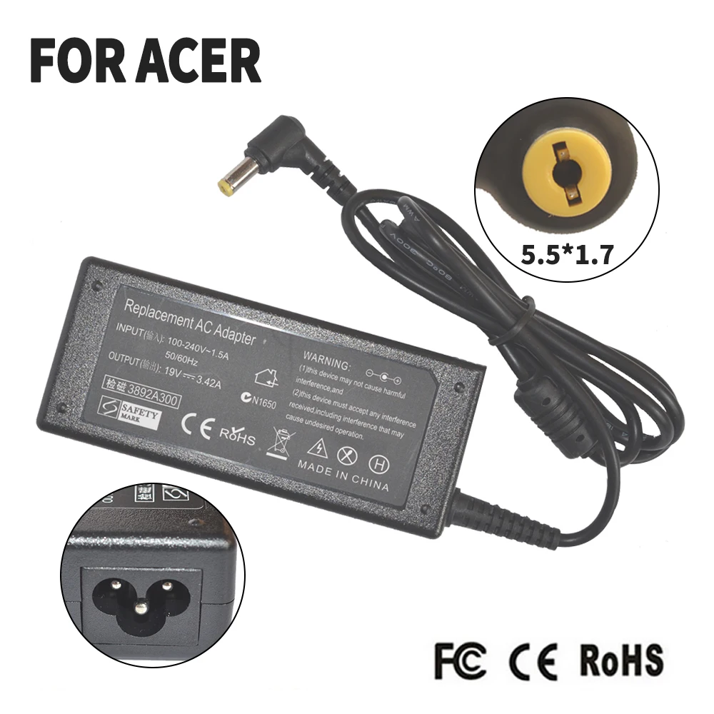 Зарядное устройство для ноутбуков Acer Aspire адаптер 5315 5630 5735 5920 5535 5738 6920 7520 1690 19 в |