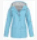 Aqua blue Осень-зима, женские куртки, одноцветные, с карманами, на молнии, внутри, хлопок, с капюшоном, ветровка, костюм для горного туризма, Женское пальто - Цвет: Aqua blue