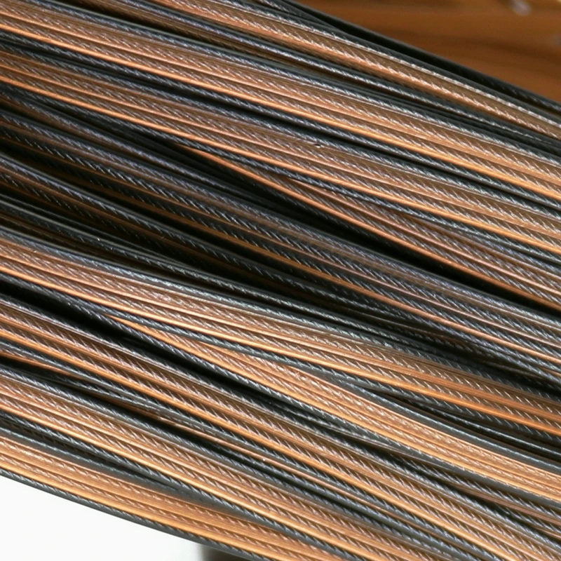 

500G Brown color Four lines flat synthetic rattan weaving material plastic rattan for knit and repair chair table hammock etc