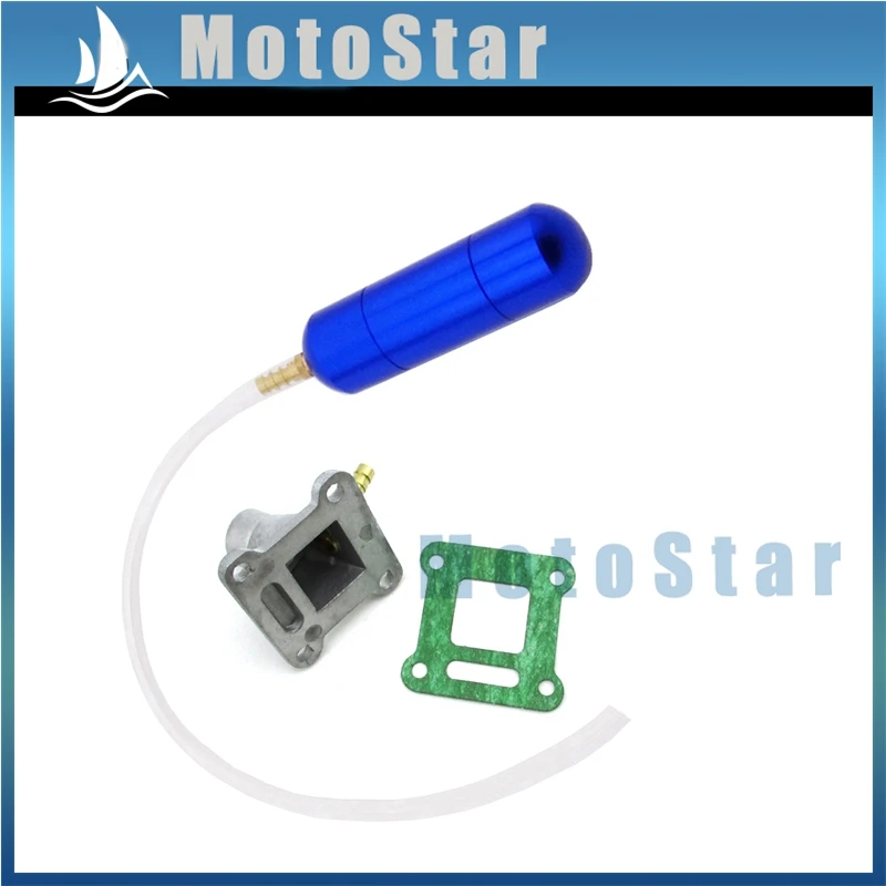Алюминиевая силовая бутылка Boost+ прокладка впускной трубы для 2 такта 47cc 49cc мини ATV Quad грязи карманный велосипед