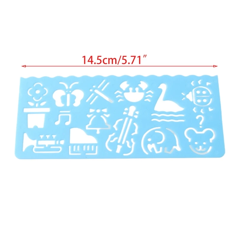 K Resin Circles Geometric Template Ruler Stencil Drawing Measuring Tool Students