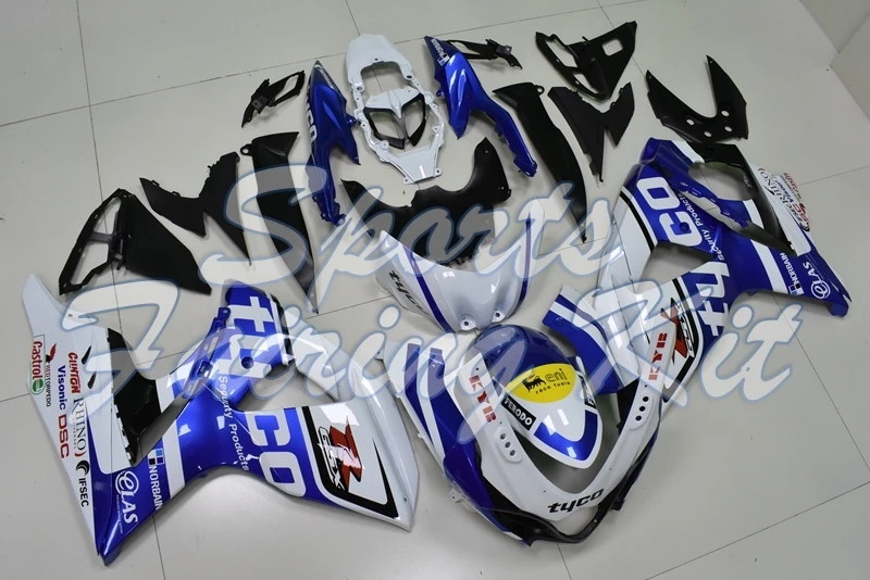 Наборы обтекателей для GSXR 1000 2009 2016 K9 белые синие комплекты Suzuki GSXR1000 2011 Abs