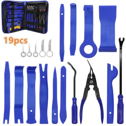 

19pcs Hand Tool Set Door Dash Panel Car Radio Removal Tools Audio Stereo Trim Removal Pry Tool Kit Clip Removal Panel TSLM1