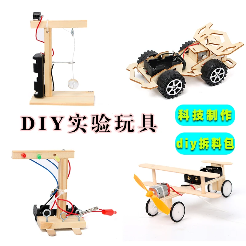 

DIY Seismograph Children Educational Science Experiment Technology Toy Set DIY Hydraulic Excavator Model Puzzle Kids Toys