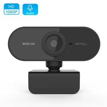 

HD1080P Webcam Mini Computer PC WebCamera with Mic Rotatable Cameras for Live Broadcast Video Calling Conference Work WebCamera
