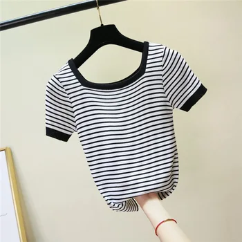 

Quentin Tarantino Sexy Crop Tops Gray Women Side Stripe Long Black