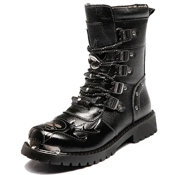 

Spring and Autumn Youth Men's Boots In The Desert Army Boots Leather Men's Boots Leather Motorcycle Cotton Boots