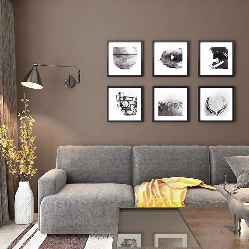Non woven wallpaper modern simple solid color plain brown dark coffee living room bedroom Hotel wallpaper