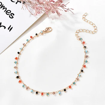 Color Rice Beads Tassel Ankle Bracelet Bracelets Anklets for Women Leg Bracelet Beach Accessories Sandals Foot Fashion Jewelry