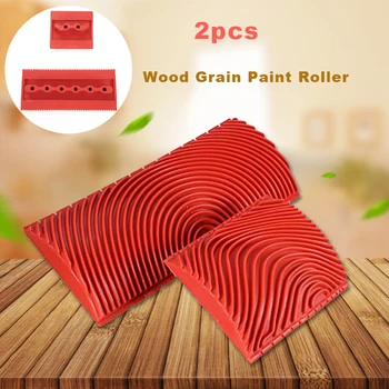 

2pcs Wood Grain Paint Roller Brush Rollers For Wall Decoration Wall Painting Tool Sets For Wall Texture Art Painting Tools