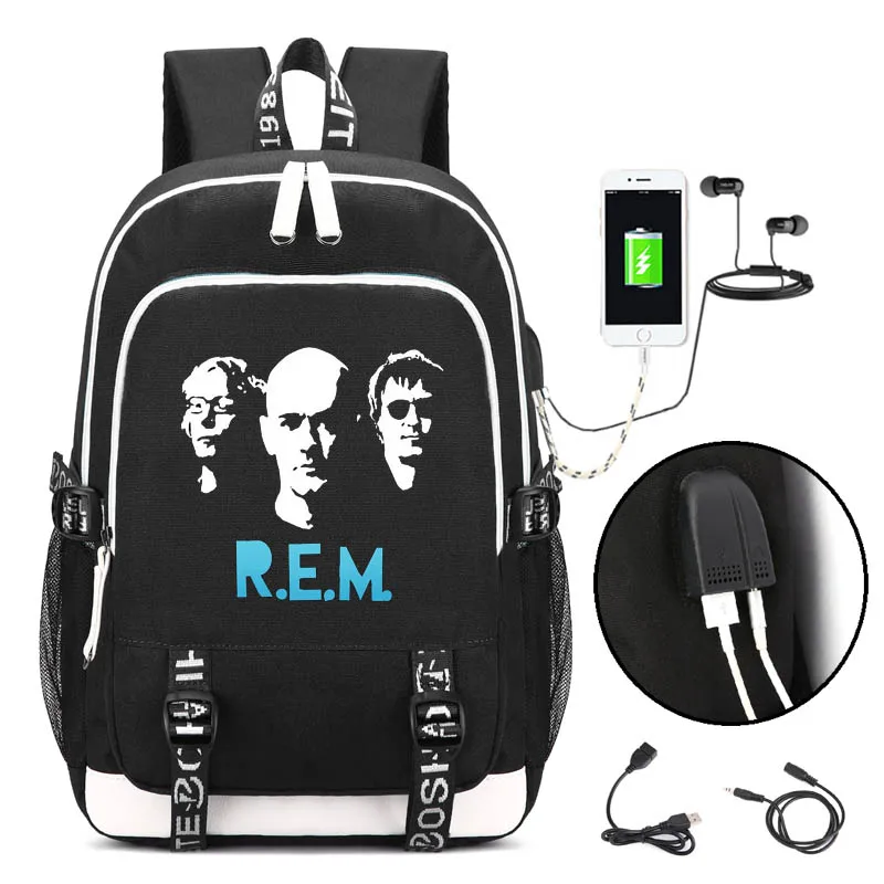 Черный Быстрое движение глаз R.E.M бандачок с usb-портом для зарядки и блокировкой и интерфейсом наушников для студентов колледжа работы - Цвет: Черный