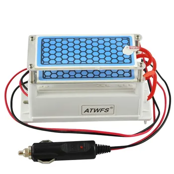 

ATWFS Newest DC 12v 10g Car Ozone Generator Air Purifier Ozonizer Cleaning Ozone Ceramic Plate Air Sterilizer