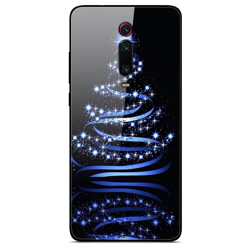 09 Рождественский чехол для телефона s для Xiaomi mi 9 T Pro закаленное Стекло чехол для телефона для Xiaomi mi 9 T mi 9 T Pro Red mi K20 жесткая накладка на заднюю панель - Цвет: 09
