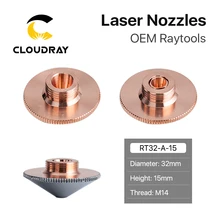 Cheap Cloudray Raytools Dia.32mm H15 Caliber 0.8-6.0 Single/Double Layers Welding Laser Nozzles for Fiber Laser Cutting CNC Machine