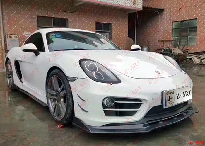 2012- Z-ART для Porsche 981 углеродное волокно передняя губа для Cayman углеродное волокно передний спойлер для cayman углеродное волокно передний подбородок