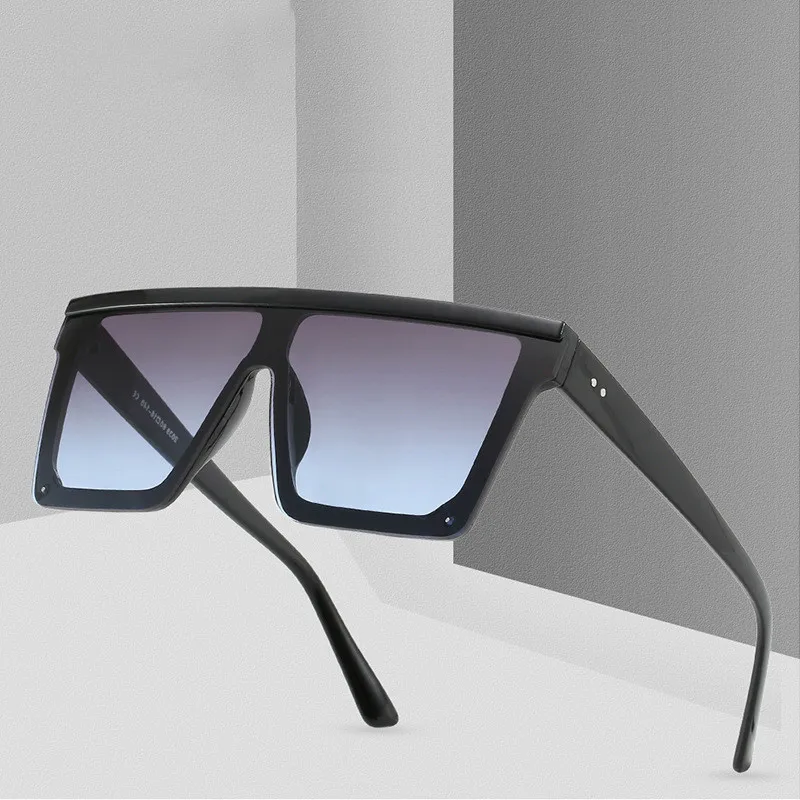 Унисекс Мода Женские квадратные солнцезащитные очки для женщин негабаритные оттенки винтажные брендовые дизайнерские серебряные зеркальные солнцезащитные очки для женщин