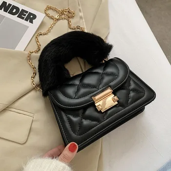 

Women's bags 2020 autumn and winter popular new trendy fashion chain wild diamond crossbody portable small square bag