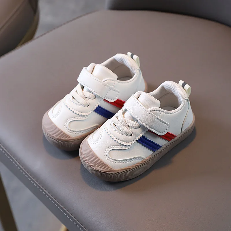 Кроссовки детские из ПУ кожи мягкая подошва дышащие для новорожденных мальчиков