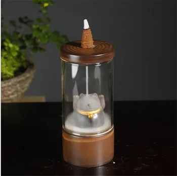 

Windproof smoke Backflow Incense Burner Home Decor Incense Base Holder Aromatherapy furnace Ornament Crafts